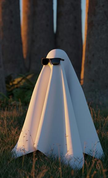 a white tent in the woods