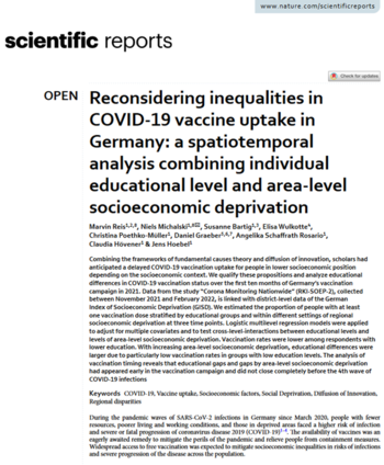 Paper von Marvin Reis in Scientific Reports