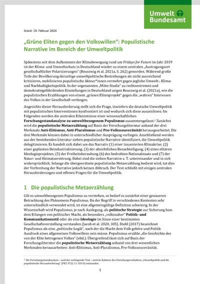 Factsheet Umweltbundesamt