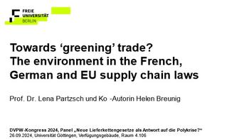 Paper by Prof. Dr. Partzsch and Helen Breunig